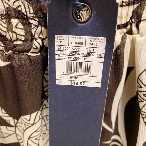 NWT Request Smocked Tribal Strapless Boho Top M - Picture 7 of 8